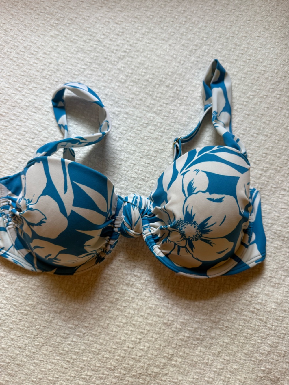 Target Blue & White Floral Bikini Top